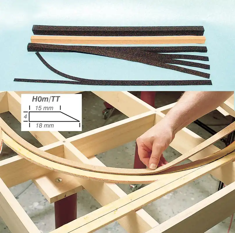 Prix Choc NEW! Heki 3183 Cork Track Strips Light H0m / TT (6 x 0.6 m)