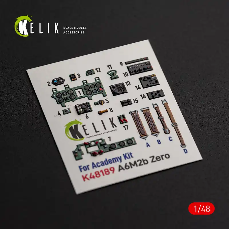 Offre Exclusive NEW! KELIK K48189 Mitsubishi A6M2b Zero - - Interior 3D Decals (for Academy Kits)
