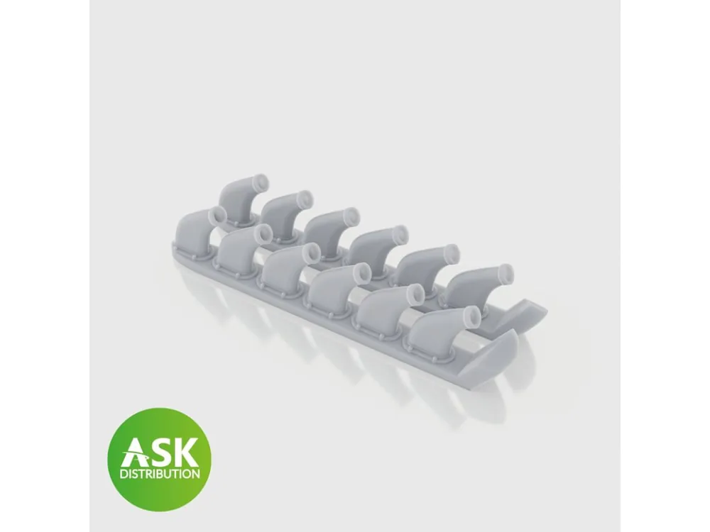 Prix Promo NEW! Art Scale Kit A48089 North American P-51D Mustang - 3D-Printed Exhausts / 1 Pair (for Eduard Kits)