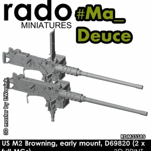 Nouveauté NEW! Rado Miniatures 35S89 Browning M2 D69820 Mount (2 x .50 cal Guns / 3D-Printed)