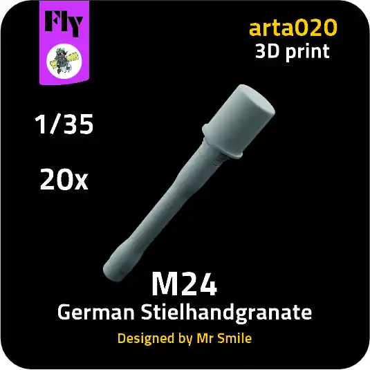 NEW! FLY ARTA020 German M24 Stielhandgranate (20 pcs / 3D-Printed) Must-Have