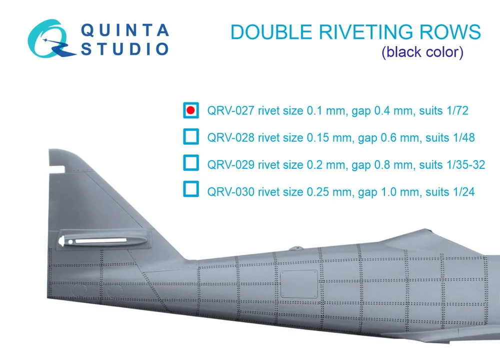 Quinta Studio QRV027 Double riveting rows (rivet size 0.10 mm, gap 0.4 mm) Offre Limitée