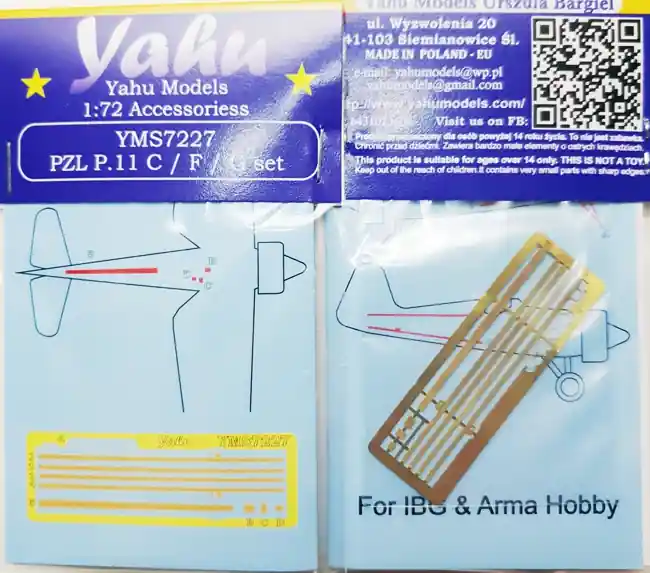 Bon Marché Yahu Models S7227 PZL P.11 C/F/G set (AZ Model / Fine Molds / Hasegawa / Revell / AML)