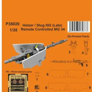 CMK P35020 Hetzer / Stug IIIG (Late) Remote Controlled MG 34 Acheter En Ligne