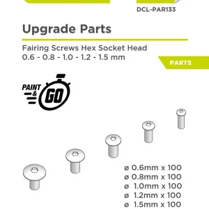 Authentique Decalcas PAR133 Fairing Screw Hex Socket Head - 0.6 / 0.8 / 1.0 /1.2 and 1.5 mm (500 pcs)