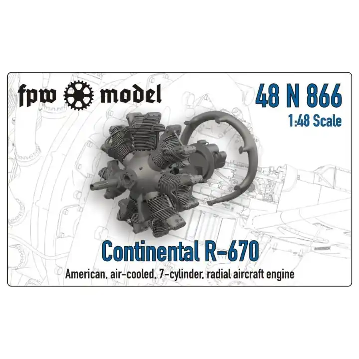 FPW Model 48N866 Continental R-670 Authentique