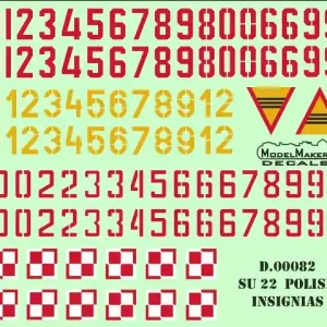Achat Immédiat Model Maker Decals D144082 Su-22 Polish insignias