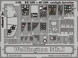 Commander Vite Eduard FE369 Wellington Mk.I cockpit interior TRUMPETER