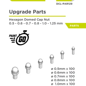 Promotion Saisonnière Decalcas PAR129 Hexagon Domed Cap Nut - 0.5 / 0.6 / 0.7 / 0.8 / 1.0 and 1.25 mm (600 pcs)