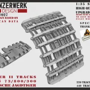 Panzerwerk Design 35-PW027 Tiger II Tracks KGS 73/800/300 Porsche Jagdtiger Populaire