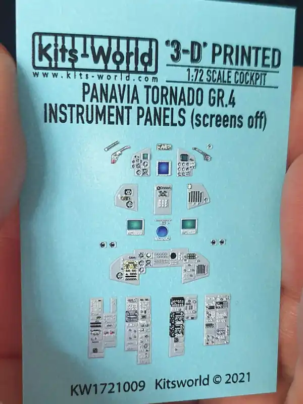 Remise Kits World 3D1721009 Panavia Tornado GR.4 (screens off) 3D Full colour Instrument Panels (for Italeri, Monogram and Revell kits)