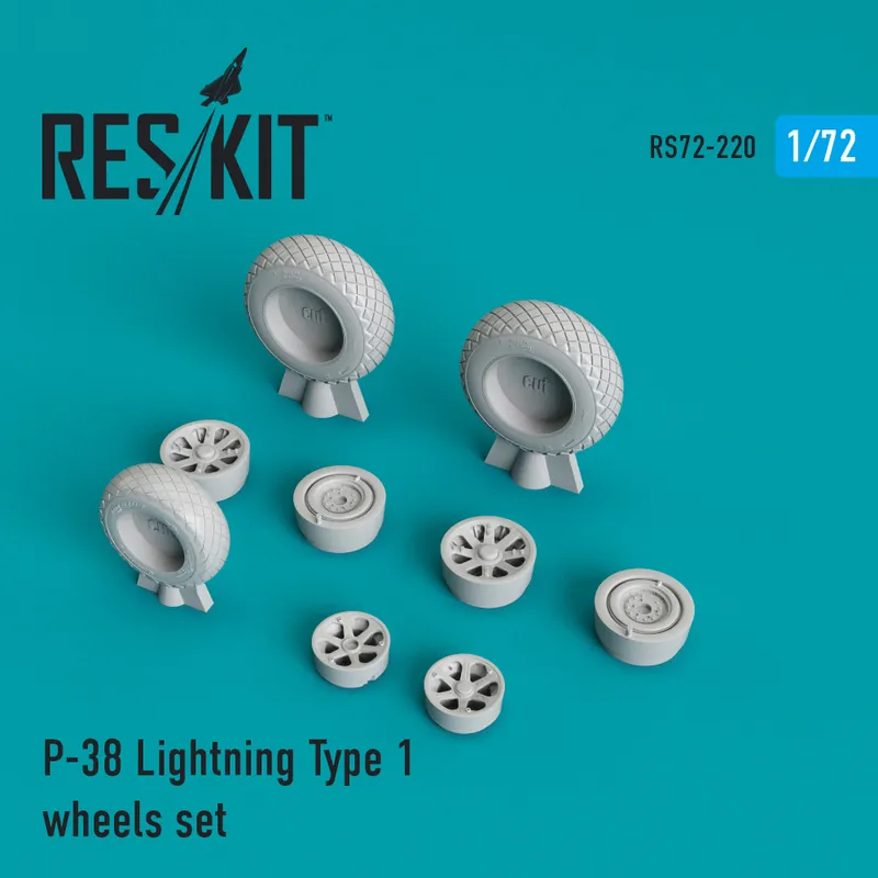 Offre Limitée DISCONTINUED RES/KIT 72-0220 P-38 Lightning Type 1 wheels set