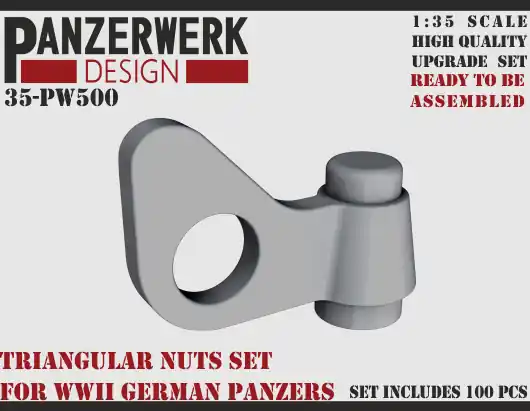 Panzerwerk Design 35-500 Triangular Nuts Set For WWII German Panzers Promotion Saisonnière
