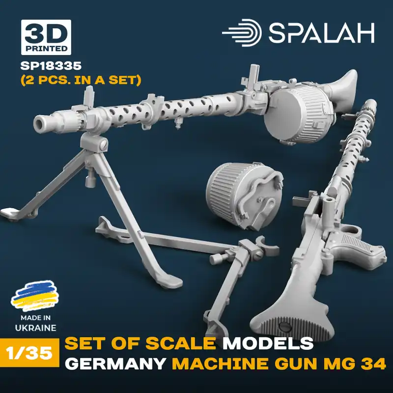 Spalah 18335 Germany Machine Gun MG 34 (2pcs) Dernière Chance