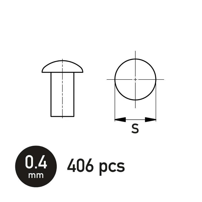 Commande En Gros GasHans NB12002 Flat Spherical Rivet 0.4 mm