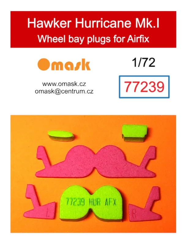 Offre Exclusive Omask 77239 Hawker Hurricane Mk.I - Wheel Bay Plugs (for Airfix)