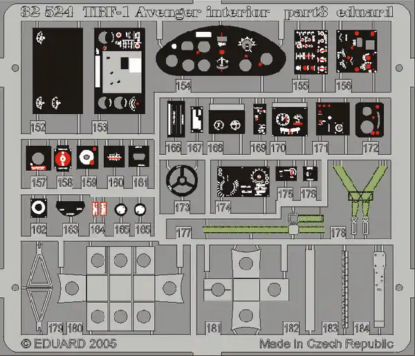 Super Prix Eduard 32524 TBF-1 interior TRUMPETER