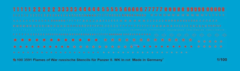 Prix Cassé Peddinghaus-Decals 3591 Flames Of War Russian Stencils In Red