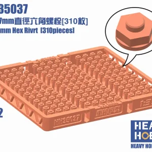 Heavy Hobby HH-35037 1.5&1.7mm Hex Rivet (310 pieces) Dernier Modèle