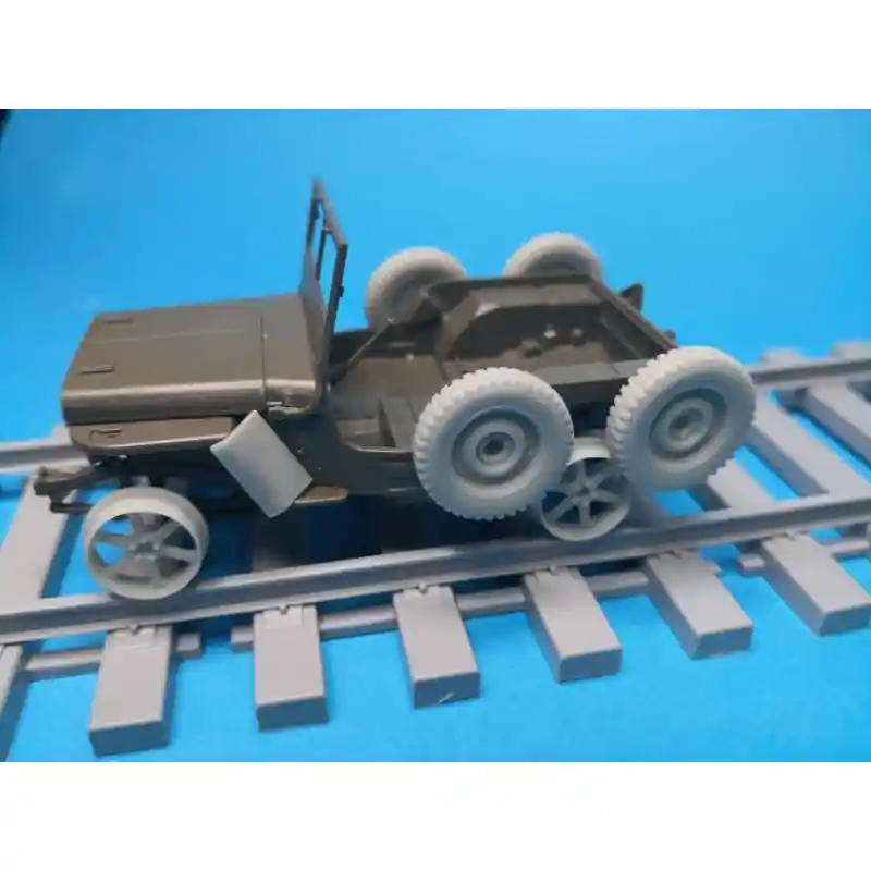 Seulement Aujourd'hui Resicast 352437 Wheels for Tamiya Jeep Draisine