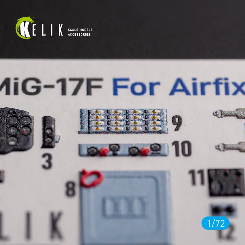 Soldes KELIK K72139 Mig-17 Fresco (Shenyang J5) - Interior 3D Decals For Airfix Kit