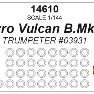 KV Models 14610 Avro Vulcan B.Mk.2 - Mask Set (for Trumpeter 03931 Kit) Nouveauté