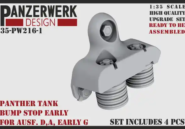 Panzerwerk Design 35-PW216-1 Panther Tank Bump Stop Early For Ausf. D, A, Early G Nouvel Arrivage