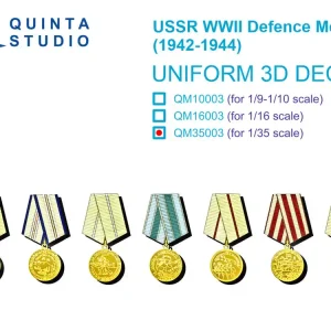 Quinta Studio QM35003 USSR WWII Defence Medals (1942-1944) Soldes