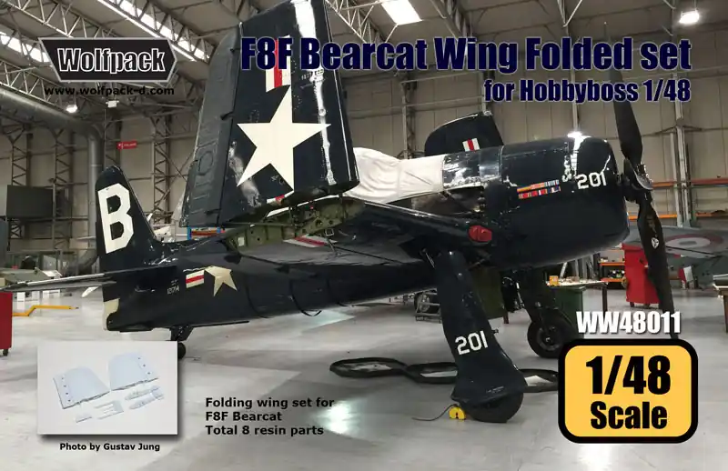 Wolfpack Design WW48011 Grumman F8F Bearcat - Wing Folded Set (for Hobby Boss Kits) Dernier Modèle