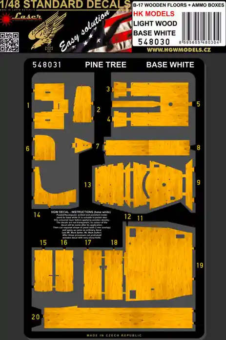 Prix Bas HGW Models 548030 B-17 Wooden Floors + Ammo Boxes - Light Wood