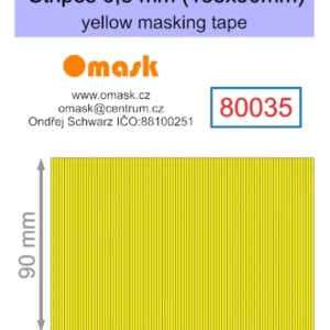 Omask 80035 Stripes 0,8 mm (135 x 90 mm) Yellow Masking tape Dernier Modèle