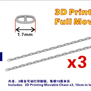 Five Star Model 351141 IJN WWII 3D-Printed Chains for Large Vessels (3 pcs / 10 cm in Length Each) Nouvel Arrivage