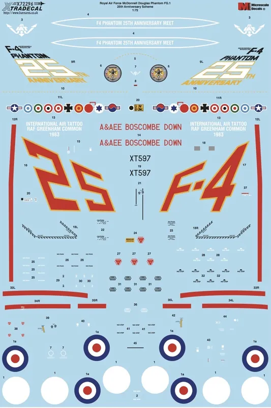 Xtradecal 72296 McDonnell-Douglas FG.1 Phantom Part 7 (1 scheme) Meilleur Prix