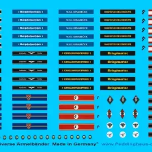 Produit De Marque Peddinghaus-Decals 4220 Diverse cufftitles WWII