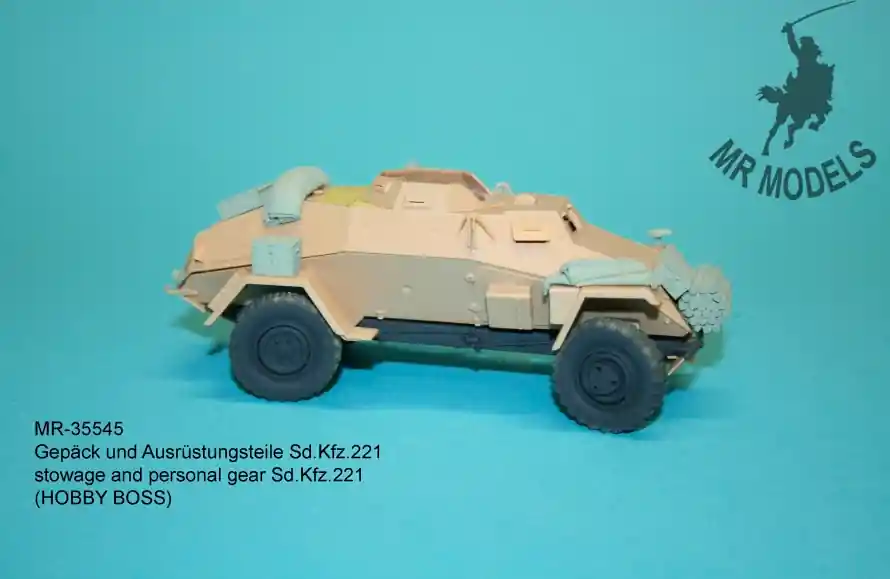 Livraison Express MR Modellbau 35545 Stowage and personal gear Sd.Kfz.221 (HOBBY BOSS)