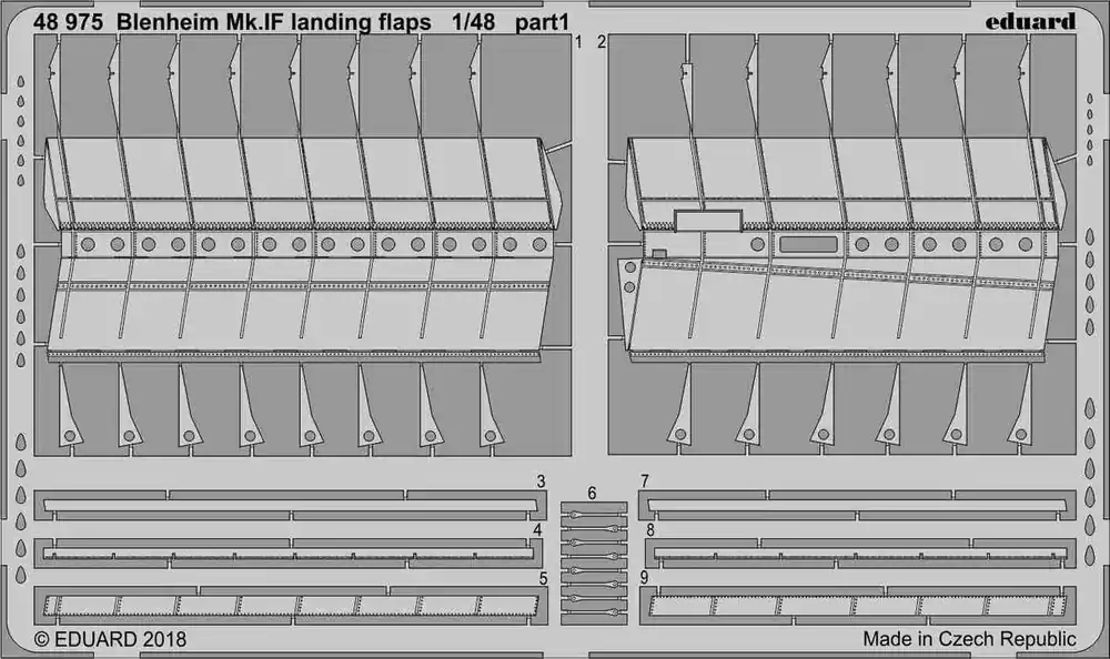 Prix Cassé DISCONTINUED Eduard 48975 Blenheim Mk.IF landing flaps AIRFIX