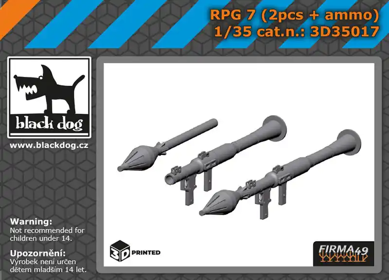 Black Dog 3D35017 RPG 7 (2pcs And Ammo) Prix Cassé