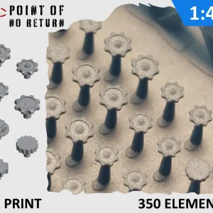 Dernier Modèle Point Of No Return 48-26013 Pokrętła zaworów, siedem typów – Zestaw 1 (7 x 50 szt.)