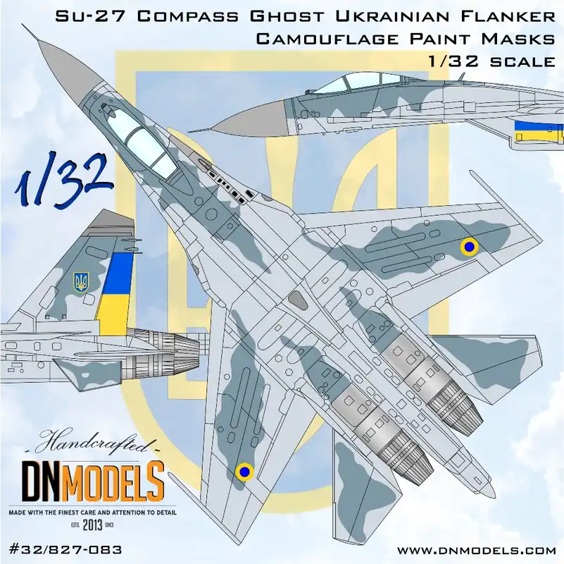 DN Models 32-827-083 Sukhoi Su-27 - Compass Camo Paint Masks Set (for Trumpeter Kits) Meilleur Prix