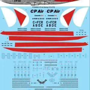 26 Decals STS20003 Boeing 747-217B - CP Air Commander Maintenant