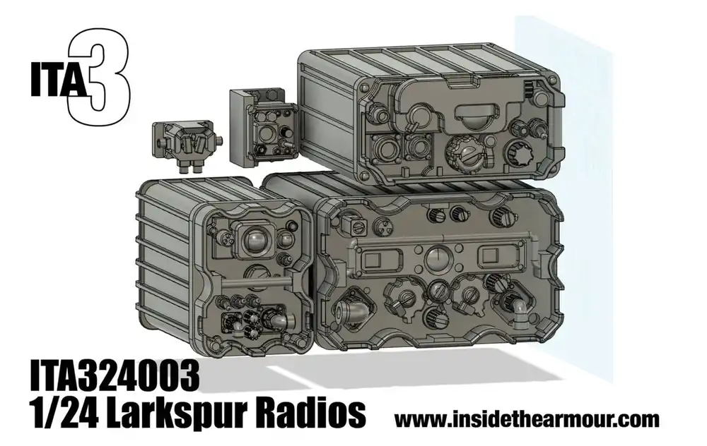 Populaire Inside the Armour ITA324003 Larkspur Radios (3D-Printed)