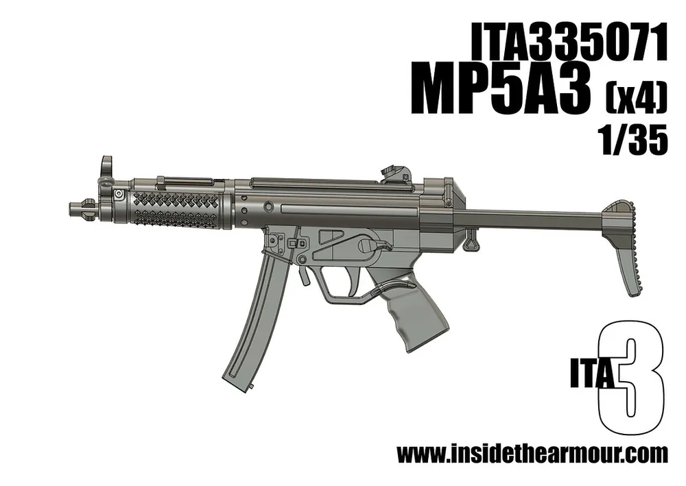 Inside the Armour ITA335071 Heckler and Koch MP5A3 (4 pcs / 3D-Printed) Dernière Chance