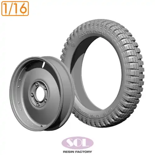 Nouvel Arrivage SOLMODEL MM854 German WWII Sd.Kfz.250/1 - Spare Tire and Wheel Rim