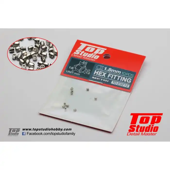Top Studio TD23212 1.8 mm Hex Fitting (10 pcs) Populaire