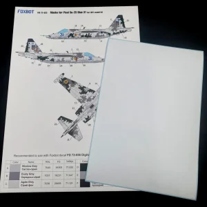 FOXBOT FM-72-022 Masks For Sukhoi Su-25 ‘Blue 31‘, Ukranian Air Forces, Pixel Camouflage Petit Prix