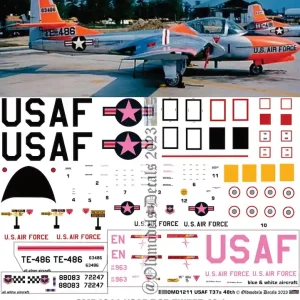 Old models Decals 1211 Cessna T-37 Tweet - USAF Remise