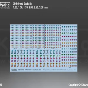Kits World 3DE006 Manga Eyeballs Decals Expédition Rapide