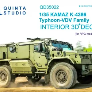 Acheter Direct Quinta Studio QD35022 KAMAZ K-4386 Typhoon VDV family 3D-Printed and coloured Interior on decal paper
