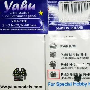 Bon Marché Yahu Models A7336 P-40 N-20/N-40 late (Special Hobby)