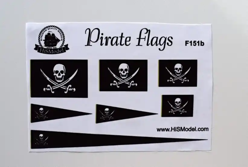 HiSModel F151b Pirate flags - set type B Dernier Modèle